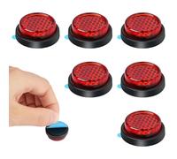 AYBUY 6 Pièces Catadioptre Moto, Réflecteur de Sécurité Petit Rond pour Moto Réflecteur Arrière pour Vélo Oeil de Chat Autocollant Reflecteur, Style de Colle