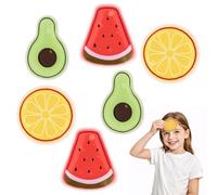 AYBUY 6PCS Poche de Gel Chaud Froid pour Enfant, Packs de Glace pour Enfants, Réutilisables, Format Mignon Fruit, Compresse de Froid Piqure Insecte