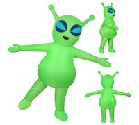 AYBUY Déguisement Gonflable Extraterrestre, Gonflable Extraterrestre Vert Antenne Costume pour Adulte, Drôle Blow Up Costumes Cosplay, pour Fête Carnaval Fancy Dress Cosplay Halloween