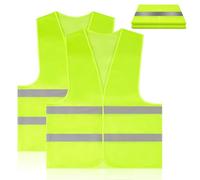 AYBUY Gilet de Sécurité, Gilet Réfléchissant, Vert Fluorescent | Gilets Réfléchissants à Haute Visibilité, Gilet Reflechissant Velo, pour Sports de Plein Air Running
