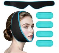 AYBUY Poche de Glace de Dents Sagesse, 4 Packs de Gel Chaud et Froid Réutilisable, Ajustable Compresse Froide, pour Mâchoire Visage Tête et Menton (Noir)