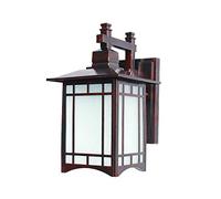 AYCDL Applique Murale D'Extérieur Vintage - Lanterne Industrielle Étanche À La Pluie, Culot E27, Noir Et Rouge, pour Terrasse, Jardin Et Maison,Red Copper