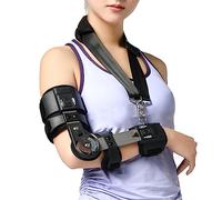 AYCDL Attelle De Coude Articulée Post-Opératoire avec Sangle Stabilisatrice, Support De Récupération Après Une Intervention Chirurgicale pour Une Compression du Nerf,Right