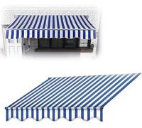 AYCDL Auvent rétractable imperméable pour parasol de terrasse - 5 x 2,5 m, bleu - 6,5 x 1,5 m