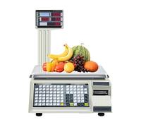 AYCDL Balance De Caisse Intelligente avec Impression D'Étiquettes Codes-Barres, Balance Commerciale pour Caisse Enregistreuse, pour Le Pesage Et L'Encaissement.