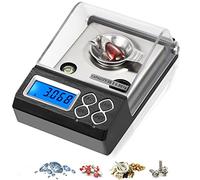 AYCDL Balance de Poche numérique Milligramme Haute précision 0,001 g, balances analytiques de Laboratoire, Plateau de pesée Haute sensibilité, avec Pare-Brise, Poids (50 g/0,001 g)