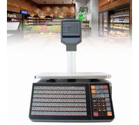 AYCDL Balance Électronique avec Impression D'Étiquettes À Code-Barres, Caisse Enregistreuse Électronique avec Code-Barres, Balance De Caisse Commerciale, pour Pesage, Encaissem