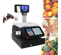 AYCDL Balance Numérique De Calcul des Prix pour Supermarché/Épicerie avec Affichage des Prix Et Tiroir-Caisse,B