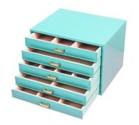AYCDL Boîte À Bijoux Boîte De Rangement Tiroir À Bijoux Boîte À Bijoux Multicouche Princesse Style Européen Main Bijoux Boîte De Rangement en Bois Boîte À Bijoux,Green-S