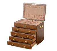 AYCDL Boîte À Bijoux en Bois Massif Multicouche, Grande Capacité, pour Ranger Bagues, Colliers, Boucles d'oreilles,B-11.4 * 7.4 * 9.8IN