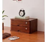 AYCDL Classeur De Bureau - Boîte De Rangement De Bureau, Caisson À Tiroirs avec Serrure, Classeur Plat en Bois À 1/2/3/4 Niveaux, Meuble De Rangement De Bureau/D,D-2 Drawer