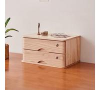 AYCDL Classeur De Bureau - Boîte De Rangement De Bureau, Caisson À Tiroirs avec Serrure, Classeur Plat en Bois À 1/2/3/4 Niveaux, Meuble De Rangement De Bureau/D,B-2 Drawer