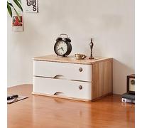 AYCDL Classeur De Bureau - Boîte De Rangement De Bureau, Caisson À Tiroirs avec Serrure, Classeur Plat en Bois À 1/2/3/4 Niveaux, Meuble De Rangement De Bureau/D,A-2 Drawer