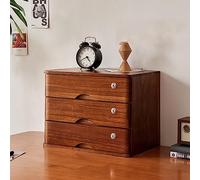 AYCDL Classeur De Bureau - Boîte De Rangement De Bureau, Caisson À Tiroirs avec Serrure, Classeur Plat en Bois À 1/2/3/4 Niveaux, Meuble De Rangement De Bureau/D,D-3 Drawer