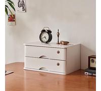 AYCDL Classeur De Bureau - Boîte De Rangement De Bureau, Caisson À Tiroirs avec Serrure, Classeur Plat en Bois À 1/2/3/4 Niveaux, Meuble De Rangement De Bureau/D,E-2 Drawer