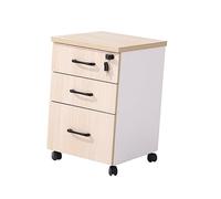 AYCDL Classeurs Mobiles - Coffret De Rangement De Bureau en Bois avec Tiroirs Verrouillables - Armoire De Rangement De Bureau avec Tiroirs - Table De Chevet en Bois,B