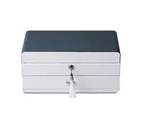 AYCDL Coffret À Bijoux pour Femme, Boîte À Bijoux en Cuir avec Serrure, Grande Capacité, Séparateur De Tiroir À Trois Niveaux, Boîte De Rangement pour La Maison, Boîte De Rangement pour ,