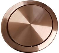 AYCDL Couvercle de Poubelle, Couvercle de comptoir encastré Rond, Couvercle à Rabat pivotant équilibré, Couvercle de goulotte à déchets intégré entièrement brossé pour Bureau de cui,Rose Gold