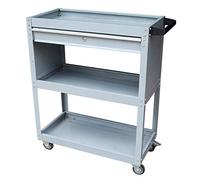 AYCDL Diables Portables Multifonctions, Chariot À Outils, 3 Niveaux, Tiroirs, Organiseur, Chariot Multifonction avec Frein, Capacité De Charge 60 Kg, 700 X 350 X 660,Gray