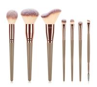 AYCDL Ensemble De 5/15 Pinceaux De Maquillage De Qualité Supérieure pour Fond De Teint, Poudre, Correcteurs, Fards À Paupières Et Blush. Pinceaux Professionnels, 10 P,7PCS Gold-M