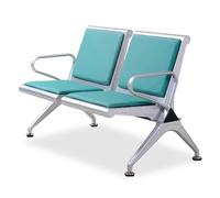 AYCDL Ensemble de chaises de réception de bureau en similicuir avec canapé 2 places avec accoudoirs et banc d'attente pour banque de marché et école - Marron, violet, vert