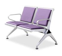 AYCDL Ensemble de chaises de réception de bureau en similicuir avec canapé 2 places avec accoudoirs et banc d'attente pour banque de marché et école - Marron, violet, violet