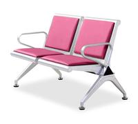 AYCDL Ensemble de chaises de réception de bureau en similicuir avec canapé 2 places avec accoudoirs et banc d'attente pour banque de marché et école - Marron, violet, rose