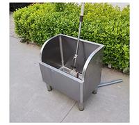 AYCDL Évier commercial en acier inoxydable 304 - 30,5 cm de profondeur - Évier à montage au sol avec drainage sans obstruction - Finition argentée durable - Dimensions : 45 x 41 x 55 cm - Argenté - 45