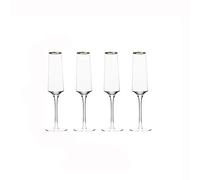 AYCDL Flûtes à Champagne Verre 4 Pièces Verres à Champagne Flûte à Champagne de Luxe Haut de Gamme 230 ML Verres à Champagne en Verre de Cristal pour Mariage, Anniversaire, Noël par