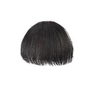 AYCDL Frange Synthétique, Perruque, Frange Aérienne Naturelle Courte, Brune, Blonde, Noire, Extension De Frange À Clip, Pince À Cheveux，Brown Black-6 inch