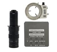 AYCDL Kit D'Accessoires pour Microscope 37Mp 1080P 3700W, Microscope Électronique Numérique Vidéo Industriel, Lames De Microscope,180x with 56 LED
