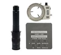 AYCDL Kit D'Accessoires pour Microscope 37Mp 1080P 3700W, Microscope Électronique Numérique Vidéo Industriel, Lames De Microscope,300x with 56 LED