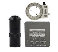 AYCDL Kit D'Accessoires pour Microscope 37Mp 1080P 3700W, Microscope Électronique Numérique Vidéo Industriel, Lames De Microscope,100x with 56 LED