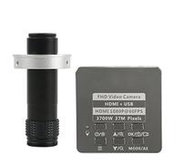 AYCDL Kit D'Accessoires pour Microscope 37Mp 1080P 3700W, Microscope Électronique Numérique Vidéo Industriel, Lames De Microscope,50mm Wiht 130x Lens