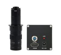 AYCDL Kit D'Accessoires pour Microscope : Caméra De Microscope Industriel avec Mise Au Point Automatique, Vidéo 1080P, Objectifs À Monture C (100X, 180X, 200X) Et Lam,with 180x