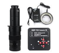AYCDL Kit D'Accessoires pour Microscope Électronique Industriel Numérique : Caméra Vidéo, Lames De Microscope,with 180x LED