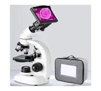 AYCDL Kit D'Accessoires pour Microscope : Microscope Binoculaire Zoom 40X-6000X, Microscope Biologique HD pour Étudiants, avec Éclairage LED, Écran 7 Pouces, Oculaire