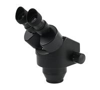 AYCDL Kit D'Accessoires pour Microscope : Tête De Microscope Stéréo Binoculaire À Zoom Continu 3,5X-90X, Oculaire Wf10X/20 Mm, Lames De Microscope en Caoutchouc,Black-7-45X(1X)