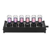 AYCDL Kit D'Horloge À Tubes Nixie, Horloge À Tubes Lumineux 6 Bits À Monter Soi-Même avec Écran Rigide IPS 16:9, Couvercle Anti-Poussière pour Tube en Verre, Plusieurs Modes D'