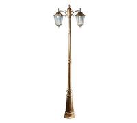 AYCDL Lampadaire Extérieur, Poteau D'Éclairage Public pour Luminaires À Double Tête, Poteaux De Lampadaire Solaires en Aluminium Moulé Étanches, Idéaux pour Jardin, Porche,Brown-2.5m/8.2ft