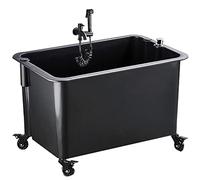 AYCDL Lavabo de sol commercial avec robinet de salle de bain et toilettes, évier utilitaire, baignoire, éviers inclinés d'extérieur pour garage/magasin/sous-sol, #2, #2