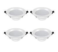 AYCDL Lot de 4 spots encastrés à haute luminosité en aluminium à forte dissipation de la chaleur pour vitrine, bureau et maison, lumière chaude 18 W