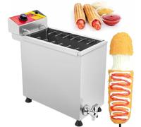 AYCDL Machine À Hot-Dogs Coréens À Grande Capacité, avec Crochets Automatiques Et Fromage Mozzarella. Friteuse Électrique pour Hot-Dogs Et Corn Dogs. Machine À Snacks.