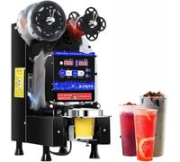 AYCDL Machine de scellage de tasse entièrement automatique de 90/95 mm, machine à sceller les tasses à thé électrique, machine à sceller le thé, noir, noir