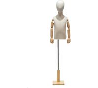 AYCDL Mannequin De Tailleur, Modèle À Hauteur Réglable, avec Coiffe, Bras Et Base Semi-Solide en Bois Massif, Idéal pour Les Vêtements d'enfants.,B-8 Years Old