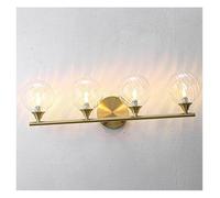 AYCDL Miroir De Luxe avec Phare, Armoire De Salle De Bain, Éclairage en Cuivre, Applique Murale LED Boule De Verre, Lampe Murale,2 Colors Changeable-4 Bulbs