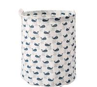 AYCDL Panier À Linge en Coton Et Lin, Pliable, Lavable, Rond Et Imperméable, pour Le Linge Sale, Rangement pour La Maison,B-37.5 * 43cm