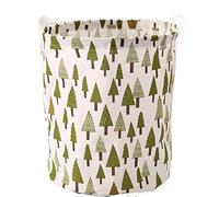 AYCDL Panier À Linge en Coton Et Lin, Pliable, Lavable, Rond Et Imperméable, pour Le Linge Sale, Rangement pour La Maison,A-37.5 * 43cm