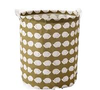 AYCDL Panier À Linge en Coton Et Lin, Pliable, Lavable, Rond Et Imperméable, pour Le Linge Sale, Rangement pour La Maison,F-37.5 * 43cm