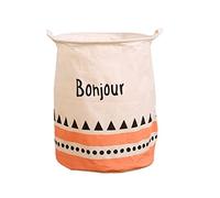 AYCDL Panier À Linge Rond, Bac De Rangement, Panier À Linge Sale Grande Capacité, Panier De Rangement pour Vêtements, Organisateur pour La Maison,S-15.7 * 19.6in